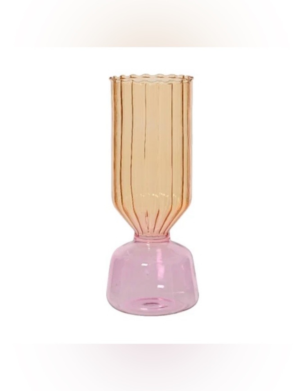 Anthropologie Calle Mouth Blown Borosilicate Glass Candle Holder